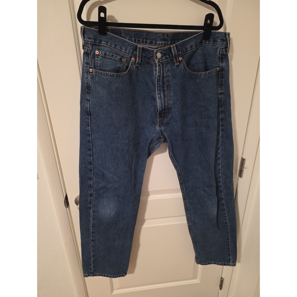 Levi’s 505 Jeans Men’s 36x30 Blue Denim Regular Fit Straight Leg Medium Wash